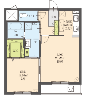 Cタイプの間取り図