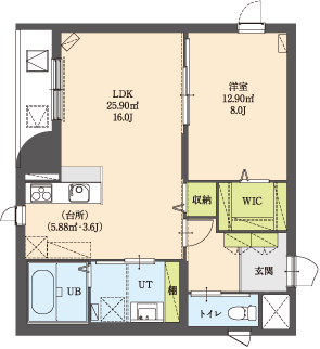 Eタイプの間取り図